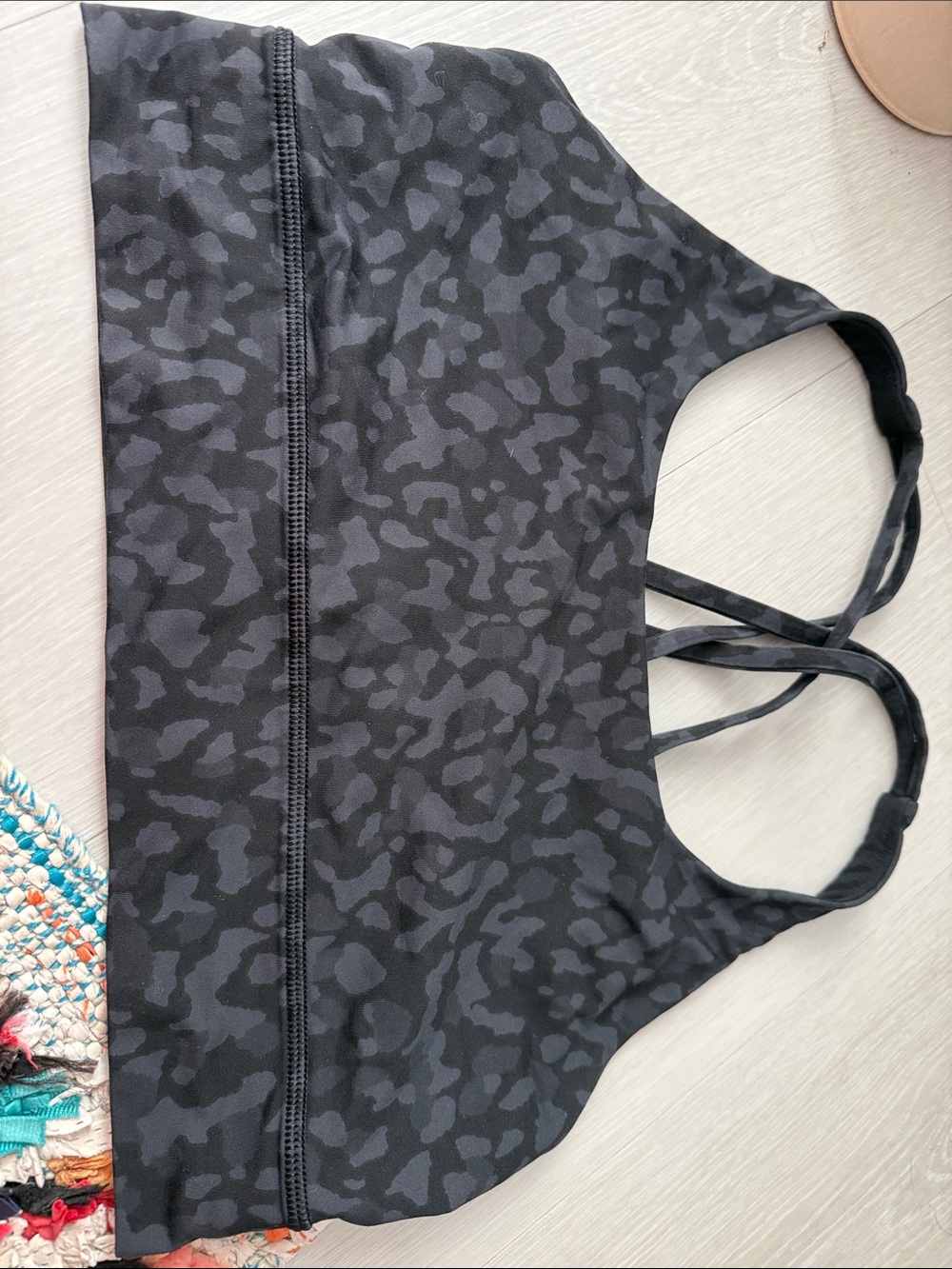 lululemon athletica Dark Gray & Black Camo Sports Bra